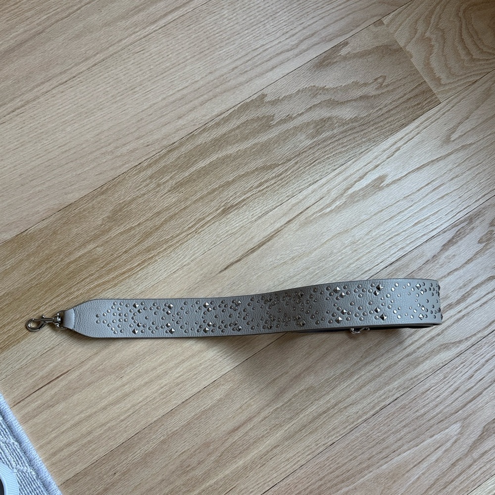 NWOT Rebecca Minkoff Taupe/Gray Embellished Bag Strap - Picture 2 of 3
